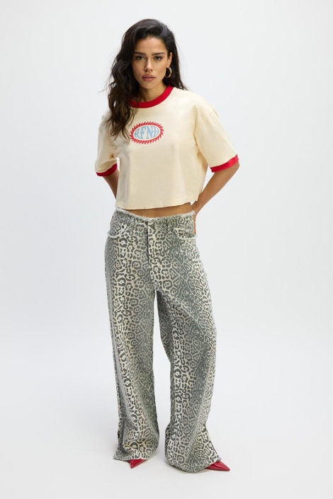 Refined Department ladies knitted cropped t shirt